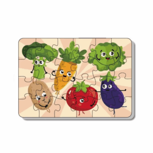 Puzzle din carton, bebe, Legume, cu 24 de piese