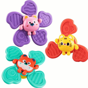 Jucarie Senzoriala cu Ventuza, set 3 spinners