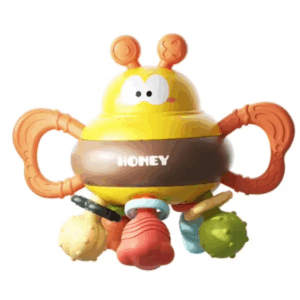 Jucarie Montessori Albinuta Honey din silicon pentru Bebelusi