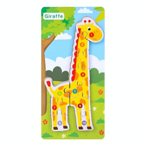 Puzzle din Lemn Incastru Girafa