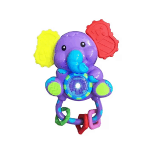 Jucarie zornaitoare pentru dentitie, elefant cu urechi de silicon