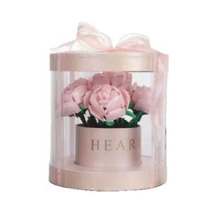 Set de Constructie Trandafiri, Kareldo, 20.5x19.5cm, Buchet de Trandafiri in Cutie Roz