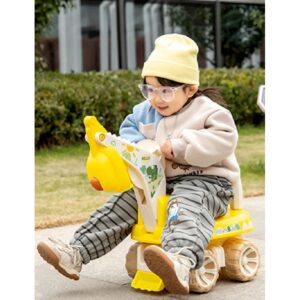 Excavator pentru Copii, Kareldo, 1-3 Ani, Greutate Portanta 30 kg, Muzica si Lumini, Rotatie 360 Grade, 45 x 31 x 35 cm, 4 Roti, Galben