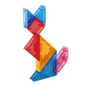 Joc Magnetic Tangram, Kareldo, 7 Piese Magnetice, Forme Geometrice, 3 Ani, EVA, ABS, Magnet, 10.5 x 10.5 x 2.2 cm, Multicolor
