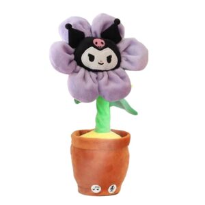 Jucarie de Plus Interactiva, Kareldo, cu Acumulator si Cablu USB, 120 Cantece, Model Furios Negru Vorbitor si Dansator, 33 x 12 cm Functie de Imitare si Inregistrare, Multicolor