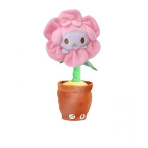 Jucarie de Plus Interactiva, Kareldo, cu Acumulator si Cablu USB, 120 Cantece, Model Iepure Roz Vorbitor si Dansator, 33 x 12 cm Functie de Imitare si Inregistrare, Multicolor