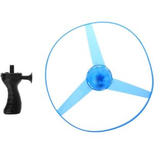 Jucarie Disc Zburator, Distractiv pentru Copii, Kareldo, Aruncator Manual din Plastic, cu Lumini, Albastru