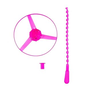 Jucarie Disc Zburator, Distractiv pentru Copii, Kareldo, Aruncator Manual din Plastic, cu Lumini, Roz