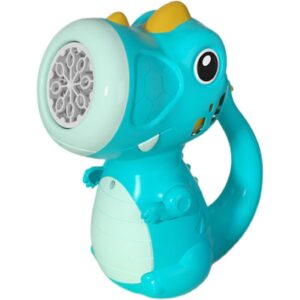 Jucarie Interactiva pentru Baloane de Sapun, Kareldo, Sunete si Lumini, Model Dinozaur, cu 8 Orificii, 17.1 x 10.4 x 21.5 cm, Albastru