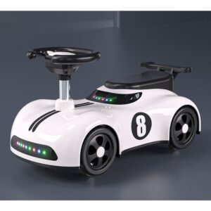 Masina pentru Copii, Kareldo, 1-3 ani, Impingere, Bluetooth, Muzica, din ABS, 4 Roti, Inaltime Sezut 22 cm, Alb