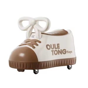 Masina pentru Copii, Kareldo, Model Pantof, 4 Roti, 1-6 ani, Cutie de Depozitare, din ABS, 48 x 27 x 34 cm, Maro