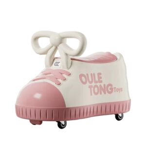 Masina pentru Copii, Kareldo, Model Pantof, 4 Roti, 1-6 ani, Cutie de Depozitare, din ABS, 48 x 27 x 34 cm, Roz