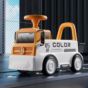 Mașinuță pentru copii, Kareldo, 3 ani, Model Camion, Sport, Claxon, Cutie Depozitare, 62x26x40 cm, Portocaliu