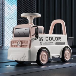 Mașinuță pentru copii, Kareldo, 3 ani, Model Camion, Sport, Claxon, Cutie Depozitare, 62x26x40 cm, Roz