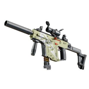 Pusca de Jucarie Cameleon Ultrarealista, Kareldo, cu Luneta, 20 de Proiectile din Spuma Moale, 10 Cartuse, 80 cm, 8 ani+, Verde