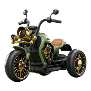 Motocicleta Electrica Kareldo, cu Acumulator, Telecomanda, Bluetooth, Sistem Anti-Rasturnare, Sistem de Lumini si Sunet, 1-8 Ani, 93 x 48 x 63 cm, Verde