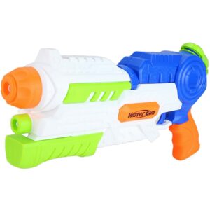 Pistol cu Apa pentru Copii, Rezervor, Pentru Piscina/Plaja, Kareldo, 6ani+, Albastru/Multicolor, 1000ML