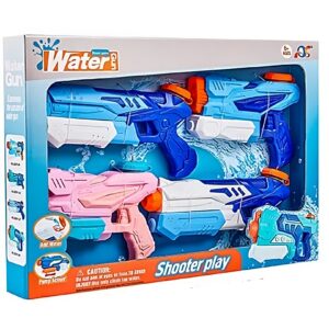 Set 4x Pistol cu Apa pentru Copii, Kareldo, 6ani+, Albastru+Roz, 300 ML