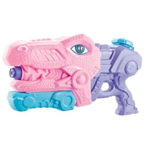 Pistol cu Apa pentru Copii, Rezervor, Pentru Piscina/Plaja, Kareldo, 6ani+, Tiranozaur, 3 duze, Roz, 660ML