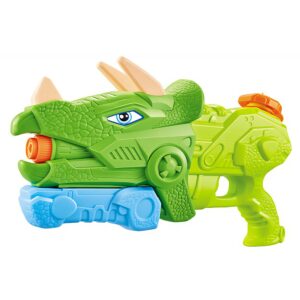 Pistol cu Apa pentru Copii, Rezervor, Pentru Piscina/Plaja, Kareldo, 6ani+, Triceratops, 3 duze, Verde, 1330ML