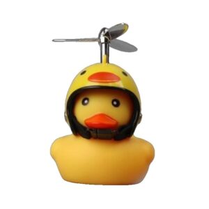 Ratusca Decorativa, Kareldo, pentru Bicicleta, Motocicleta, Masina, cu Sistem de Prindere, Lumini, 7.5 x 9 cm, cu Casca, Galben