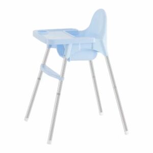 Scaun de masa telescopic pentru bebelusi si copii, Kareldo, cu Suport picioare si Centura de siguranta, reglabil pe inaltime, Varsta 6-32 luni, Albastru