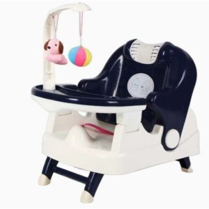 Scaun pentru Copii 2 in 1, Kareldo, pentru Servit Masa si pentru Baie, Multifunctional, Pliabil, Portabil, din Plastic, Spatar Reglabil, 58 x 39 cm, Albastru