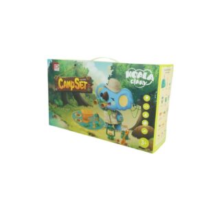 Set camping exterior/interior pentru copii, covoras, 18 ustensile de joaca, +3 ani, multicolor