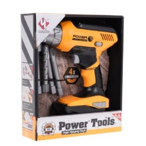 Set Jucarie pentru Copii Bormasina, Kareldo, Accesorii Incluse, 4 Capete de Schimb, Material Plastic, Interactiv, Distractiv, 21.5x17.5x6 cm, Portocaliu