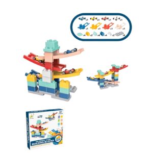 Set piese pentru constructie, Kareldo, Rampa auto, 30 piese, Masinute incluse